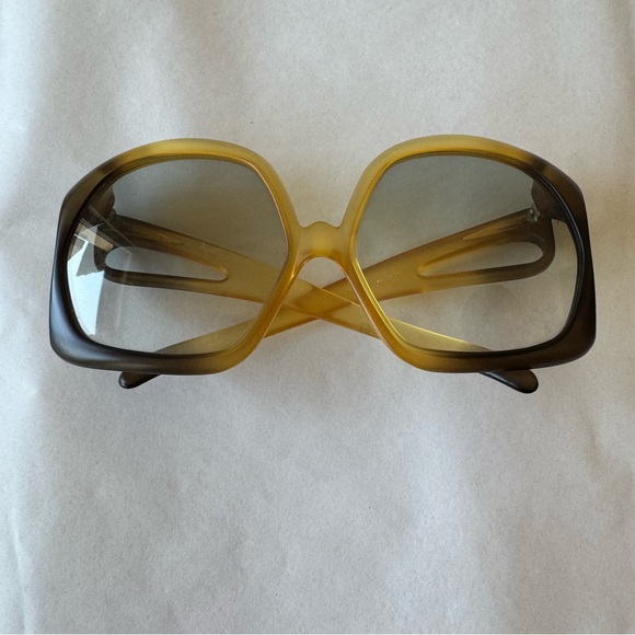 Vintage 70s Christian Dior Oversized Sunglasses Sunnies Matte Big Glam Rare - Picture 1 of 11